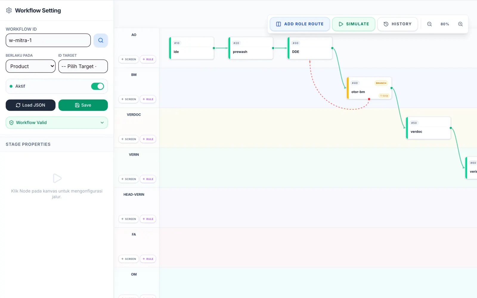 Layar Workflow Designer iLOS